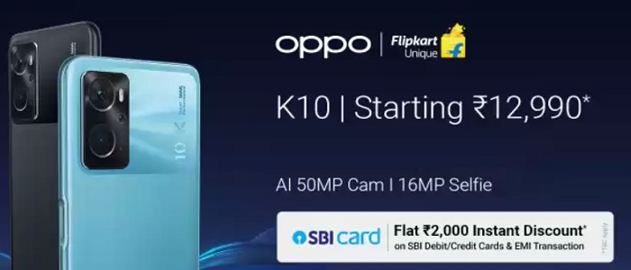 India Desire : Buy OPPO K10 From Flipkart At Price Rs 14990: Next Sale Date 29th March 2022 @12PM, Specifications & Buy Online In India